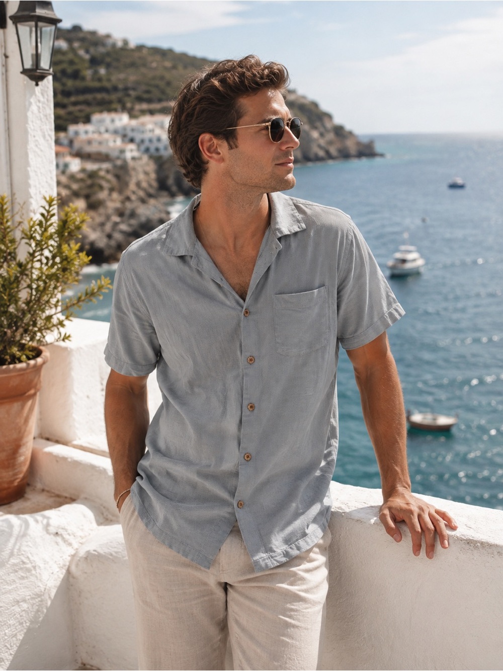 Tommy Bahama Short Sleeve Button Down Shirt Silk Medium Lightweight
